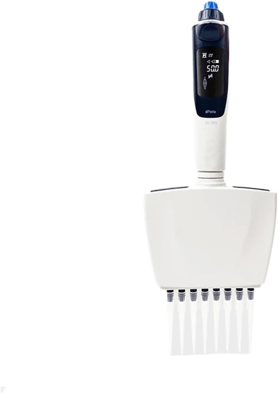 Lab Pipettors, New Electric Pipette 0.5-1000ul Dropper Adjustable 8 Channel Electronic Pipette Digital Laboratory Micropipette(8 channel10-100ul)