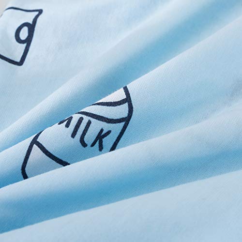 Image of Household Cotton Jersey Knit Pillowcases, Soft and Breathable Travel Pillow Cases with Envelope Closure, 13 inch x 18 inch 2 Pack (Airy Blue)