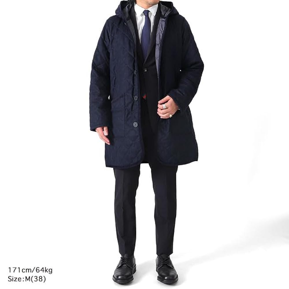 美品 ラベンハム サイズ38 キルティングコート 杢ブラウンのウール生地 別注】LAVENHAM DENSTON リサイクルウール キルティングコート