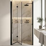 AROJAY Frameless Bifold Pivot Shower Door