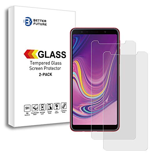 Screen Protector for Samsung A7 2018, 2.5D Edge Clear, 2 Pack,Tempered Glass Screen Protector for Samsung A7 2018, Display Anti Scratch Advanced HD Clarity Work Most Case