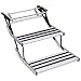 Hike Crew Manual RV Steps | Universal Two-Step Retractable Camper Platform with Easy Pull-Out Quick Lock Spring, Aluminum & Steel Construction, Anti-Slip Grips & Easy Bolt Assembly | 440 Lb. Capacity