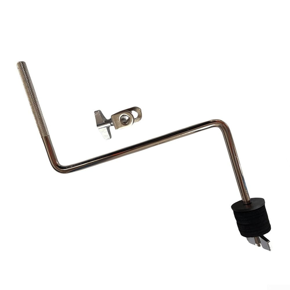 Pince de tige de cymbale en forme de Z avec clip à vis pour pièces de batterie, accessoire de support d'instrument à percussion en métal, 34,5 cm, argenté