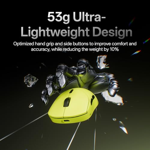 Image of Rapoo VT2 MAX Wireless Gaming Mouse, True 8K Wireless Polling Rate, 53g Lightweight, Up to 750 Hr Battery, Nordic nRF54L15 MCU, 120-Million Optical Switch, 10 Programmable Buttons, Macro Enabled