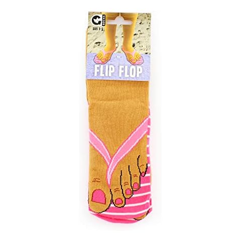 Ginger Fox Novelty Joke Pink Fun Flip Flop Socks - UK Size 3-7 One Size Fits All, 0112.9601.71.FFL.OSZ Cover