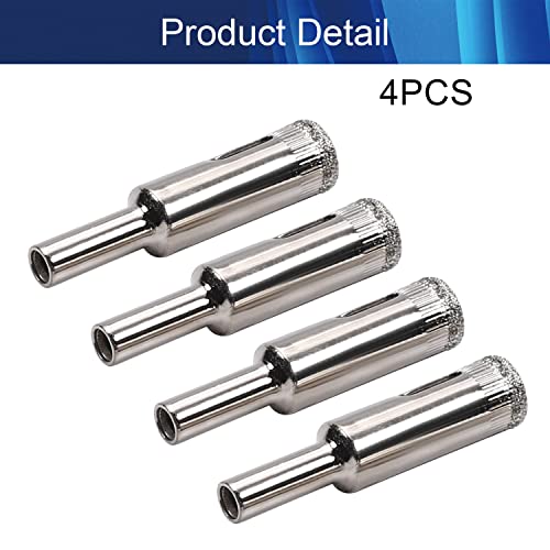 Broca de diamante 12 mm para vidrio 4 piezas miniatura 4