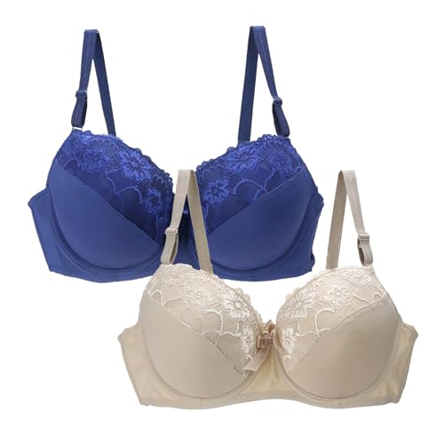 Lote de 2 sujetadores de encaje para mujer, 2025, ropa interior invisible, elegante, sin costura, para mujer, yoga, ropa interior, ropa interior, talla grande, barato, sujetador, morado, 80E