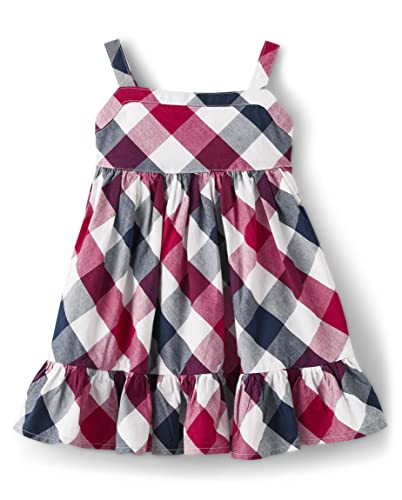 Gymboree,Sleeveless Dress,Red/Blue Woven - Baby,9-12 Months #TOP1