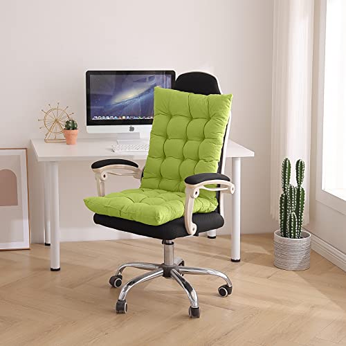 Tiita Rocking Chair Cushion With Ties Overstuffed Seat Back Cushion Pad Tufted Pillow For Outdoor Indoor Home 21" X 17"/17" X 17", Green #TOP3