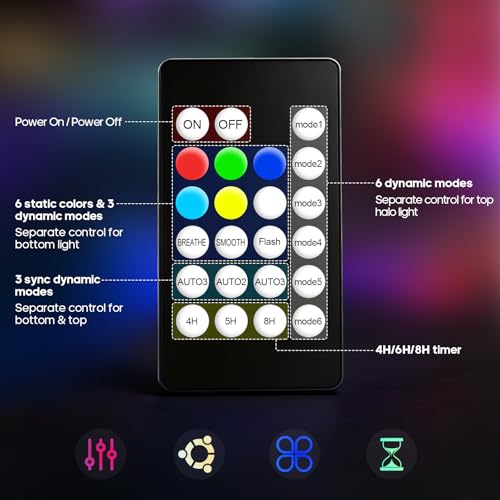Image of Solar Floating Pool Lights, 6.5in 3200mAh RGB Up and Down Color Changing | 57 Modes, IP68, LED Floating Light for Inground /Above Ground Pool, Bathtub, Party, Decor