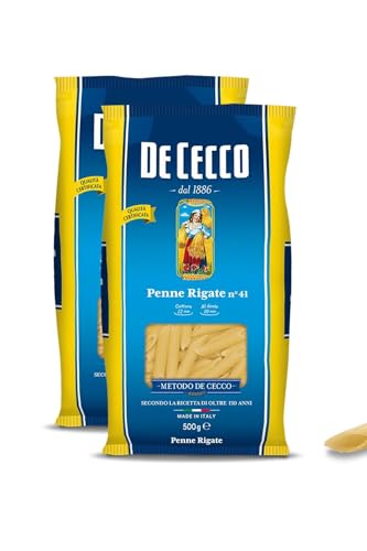 De Cecco Penne Rigate No.41 Pasta 500g Premium Italian Pasta Bronze Cut Slow Dried