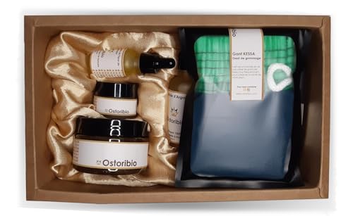 Coffret de soin naturel avec huile d'argan et savon noir pour le corps