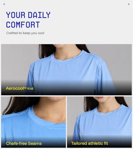 Image of BLUE TYGA Ice Tee� Comfortable T-Shirt for Women | Cool Rush Technology | Running & Casual Wear