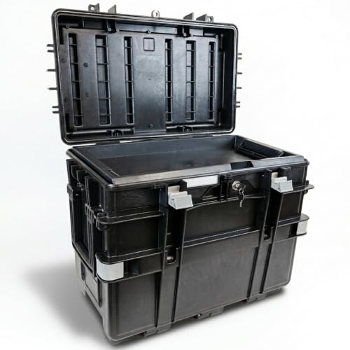 Gray Industrial Mobile Tool Chest, 4 Drawers, Lockable, Stackable