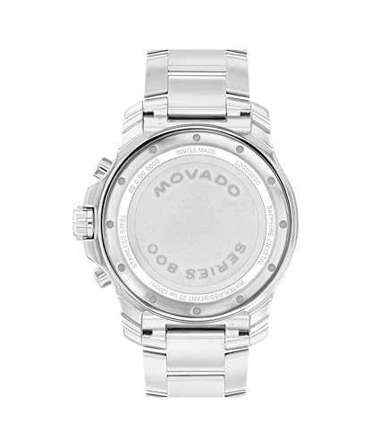 Movado Series 800 Men's Watch - Swiss Quartz Chronograph, Stainless Steel Bracelet - Modern, Sporty Luxury Fashion Timepiece for Him - 42mm3