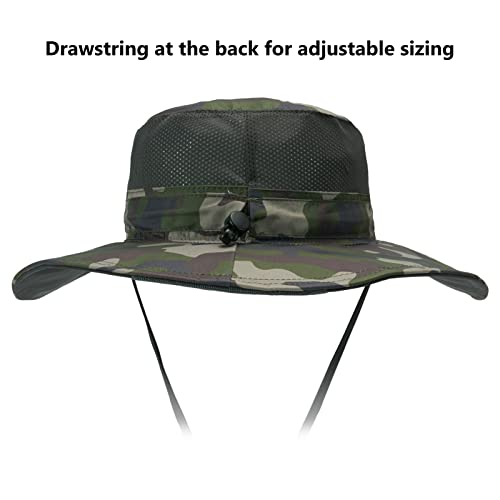 Image of BASSDASH UPF 50+ Sun Fishing Hat Water Resistant with Detachable Neck Flap
