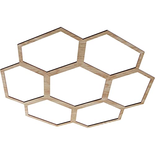 Image of Ekena Millwork 32 inchOD x 13 5 /8 inchID x 1 /4 inchT Florin Wood Fretwork Pierced Ceiling Medallion, Red Oak