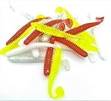 angeln twister forelle 20 x Gummifische / Twister / Softbait / Kunstköder (7cm, 2g) für Barsch, Zander, Hecht