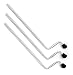 DW 27 Inch Aluminum Long Floor Tom Legs 3pack, Chrome