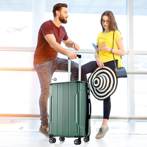 Hardshell Luggage, Lightweight Durable ABS Suitcases with Double Wheels, Expandable 28-inch Checked Luggage 28"3