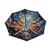 KAAVIYO Fancy Artwork Rabbits Umbrella Windproof Automatic Foldable Umbrells Auto Open Close for Men Women Kids