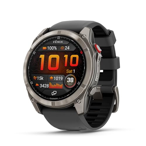 Garmin Fenix 8 Pro, 51mm, AMOLED Display, inReach Technology, Premium Connected Multisport Fitness Tracker GPS Smartwatch, Sapphire Titanium with Graphite/Black Silicone Band - Image 3