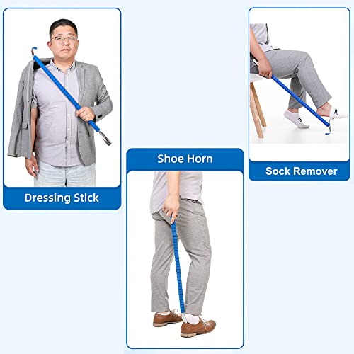 Metal Shoe Horn & Dressing Stick - Sock Remover Tool Independent Living Aids For Elderly Disabled Men Women #TOP1