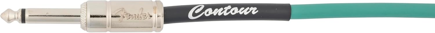 Fender Contour Instrument Cable, Guitar Cable, Guitar Accessories, Straight/Straight, Sherwood Green, 10 ft