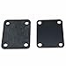 4-Bolt Electric Guitar Replacement Neckplate Bass Metal Neck Plate with Screws for FD Strat Tele or Basses Black