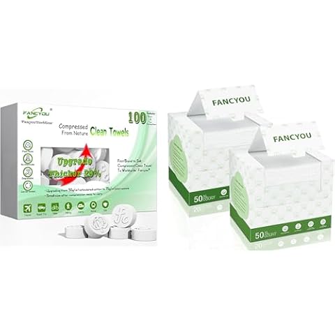 Fancyou Compressed Towel tablets & Disposable Face Towels Cover