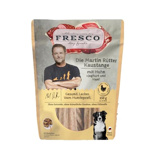FRESCO Dog Martin Rütter Kaustange mit Huhn und Hanf 150g | getreidefreies & zuckerfreies Hundeleckerli | ideal zur Zahnpflege | 100% natürliche Zutaten | für Belohnung, Training und als Snack