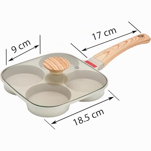 Poêle à crêpes en aluminium et cuiseur à petit-déjeuner divisé - 6