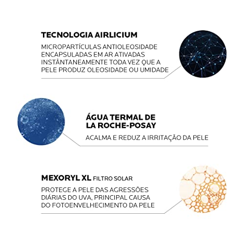 La Roche-Posay, Anthelios Airlicium, Protetor Solar Facial Antioleosidade, Controle e Redução da Ole