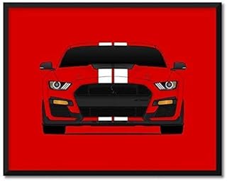 CUSTOMIZABLE COLOR: Shelby GT500 S550 (2020-Present) Ford Mustang Inspired Poster Print Wall Art Decor Handmade Carroll Shelby (Unframed)