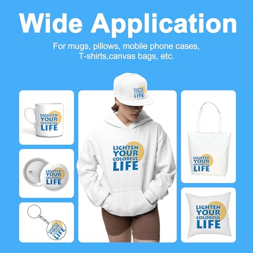 LCL Sublimationspapier A4, 210 x 297 mm, 110 Blatt, 120 g/m², kompatibel für EPSON, SAWGRASS, Brother Sublimationsdruckern