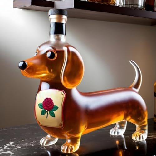 Bouteille de whisky teckel étanche pour conservation de liqueurs