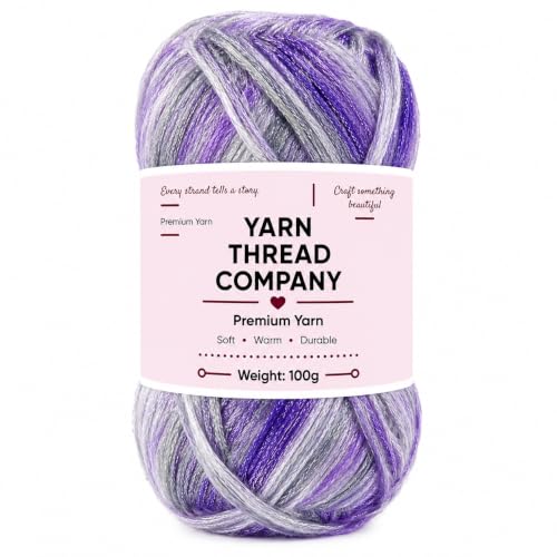 Image of 3 Ply Knitting Wool Yarn, Supersoft Hand Knitting Wool for Craft, Crochet, Amigurumi, Embroidery (Shade T)