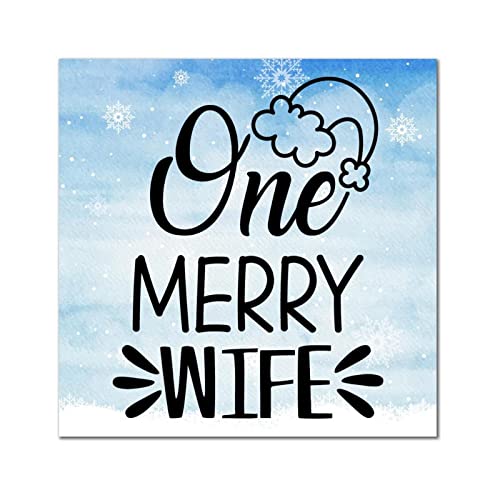 Plaque murale rétro en bois Let It Snow 35x35 cm pour décoration intérieure rustique