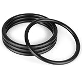 Accmor Baby Ring Sling Rings 2 Pairs, 3 in Diameter Aluminum Sling Ring 4 Pcs for Infant Wrap Carrier (Black)