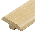 CroBlissful 2" Solid Red Oak T-Molding 3/4" High Interior Threshold Wood Overlap Threshold Doorways Reducer Threshold, 3 FT Long