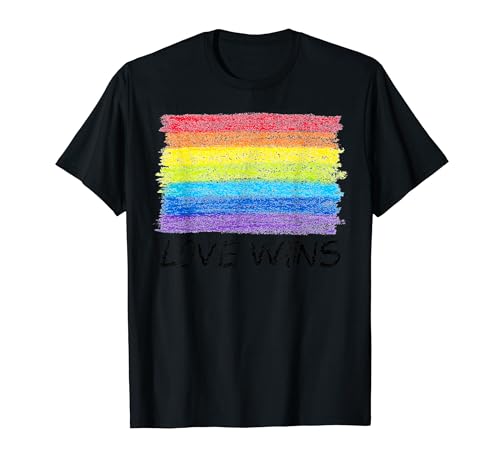 Trendy Apparel Pride Love Wins Crayon Colored Rainbow Flag T�V���c