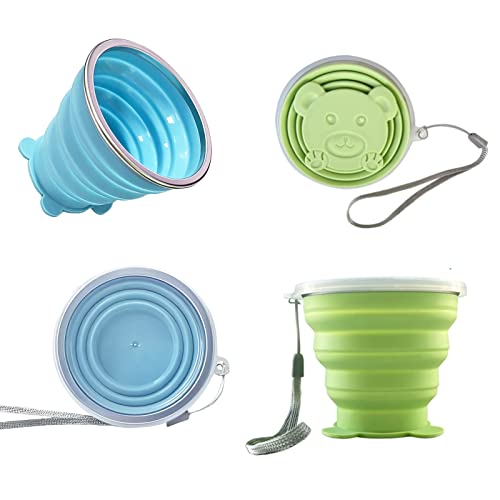 Zcsiborui 2 Pcs Collapsible Cup, Silicone Travel Cup, Expandable Folding Camping Drinking Cup Lids Reusable Small Lightweight Portable Mugs Cup For Travel, Camping, Hiking #TOP1