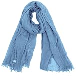 Dimensions : 180 X 90 cm Van Der Rich ® - Foulard Echarpe Froissé Cache Cou Homme Femme (79-Jean, TU)