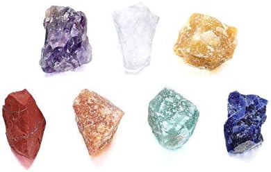 JSDDE Chakra Stones Reiki Healing Crystal Natural Rough Raw Gemstone for Chakra Balancing Meditation Tumbling Cabbing