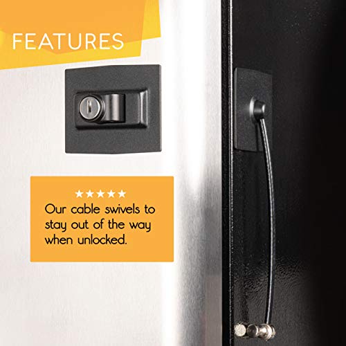 2-Pack Guardianite Premium Refrigerator Lock with Built-in Keyed Lock (2-Pack Black) by Guardianite - Used condition - Image 2