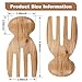 MYRAINBOW Salad Tongs, 2pcs Wood Salad Hands, Acacia Wooden Salad Tongs, Wooden Salad Serving Utensils for Tossing & Serving, 6.69