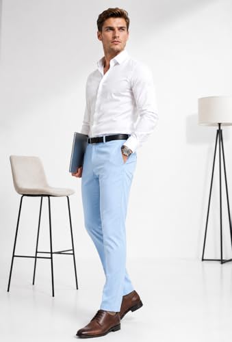 Image of SUNPOINT Formal Pants for Men Office Wear - Premium Regular Fit Formal Trouser for Men, Boys, Gents Bottom Formal wear for Office Meeting, Party, Gathering, Wedding