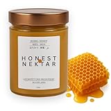 Honest Nektar Roher Heidehonig im Glas – 550 g kristallisierter Rohhonig – Bio, nicht pasteurisiert und ungefiltert – Genießen Sie echten Wildblütenhonig, 100% rein, direkt aus dem Bienenstock
