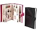 LAWEI 2 Packs Earring Organizer Book - PU Leather Earring Holder Portable Travel Jewelry Boxes for Earring Storage