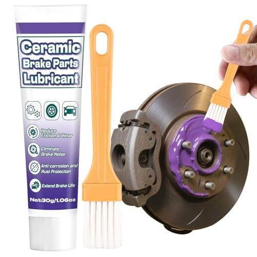 #Commissioniguadagnate<br>Grasso Ceramico Antigrippaggio e Antirumore Grasso Ceramico ad Alta Temperatura con Pennello Per Pinze Perni Pastiglie e Parti Metalliche Antiruggine Anticorrosione Lubrificazione Efficiente